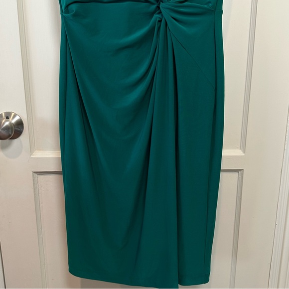 Lauren Ralph Lauren Sleeveless Front Twist Midi Dress - Kelly Green - Size 10 - Picture 3 of 9